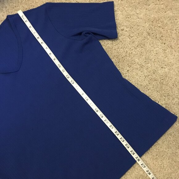 Vintage Made in Canada WE Phthalo Blue Ribbed T-Shirt - Picture 15 of 16